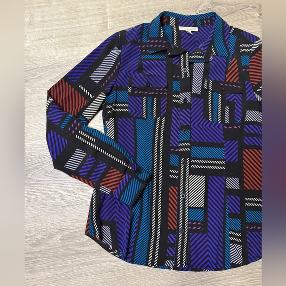 •DANA BUCHMAN• MULTICOLOR BUTTON UP - Picture 2 of 6